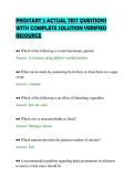 PROSTART 2 ACTUAL TEST QUESTIONS &NewLine;WITH COMPLETE SOLUTION VERIFIED &NewLine;RESOURCE 