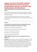 Ostomy Care Exam Prep 2026 &vert; Updated Verified Questions & Correct Answers &vert; Comprehensive Ostomy Care Study Guide&comma; Practice Exam & Nursing Review