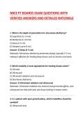 NBCE PT BOARDS EXAM QUESTIONS WITH VERIFIED ANSWERS AND DETAILED RATIONALE 