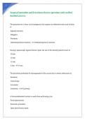 Surgical Specialties and Procedures Review questions with verified detailed answers