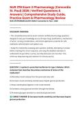 NUR 378 Exam 3 Pharmacology &lpar;Concordia St&period; Paul&rpar; 2026 &vert; Verified Questions & Answers &vert; Comprehensive Study Guide&comma; Practice Exam & Pharmacology Review