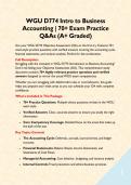 WGU D774 Intro to Business Accounting &vert; 70&plus; Exam Practice Q&As &lpar;A&plus; Graded&rpar;&NewLine;&NewLine;