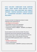 HCCA CHC&sol;CHPC COMPLIANCE EXAM QUESTION &NewLine;BANK &vert;&vert; MOST RECENT EXAM 2026-2027 ACTUAL &NewLine;COMPLETE REAL EXAM QUESTIONS AND CORRECT &NewLine;ANSWERS  &lpar;VERIFIED ANSWERS&rpar; ALREADY GRADED &NewLine;A&plus;  &vert; GUARANTEED SUCCESS&excl;&excl; &vert; BRAND NEW&excl;JUST &NewLine;RELEASED&excl;&excl; 