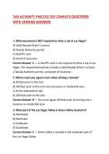TAXI AUTHORITY PRACTICE TEST COMPLETE QUESTIONS WITH VERIFIED ANSWERS