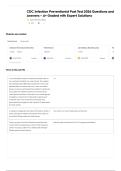 CDC Infection Preventionist Post Test 2026 Questions and Answers &ndash; A&plus; Graded with Expert Solutions