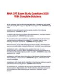 NHA CPT Exam Study Questions 2025 With Complete Solutions
