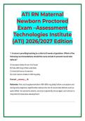 ATI RN Maternal Newborn Proctored Exam &ndash;Assessment Technologies Institute &lpar;ATI&rpar; 2026&sol;2027 Edition