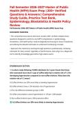 Fall Semester 2026&ndash;2027 Master of Public Health &lpar;MPH&rpar; Exam Prep &vert; 200&plus; Verified Questions & Answers &vert; Comprehensive Study Guide&comma; Practice Test Bank&comma; Epidemiology&comma; Biostatistics & Health Policy Review