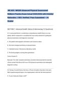  NR 509 &sol; NR509 Advanced Physical Assessment Midterm Practice Exam Actual 2025&sol;2026 with Detailed Rationales &vert; 100&percnt; Verified &vert; Pass Guaranteed &ndash; A&plus; Graded