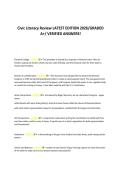 Civic Literacy Review LATEST EDITION 2026&sol;GRADED &NewLine;A&plus;&sol; VERIFIED ANSWERS&excl;