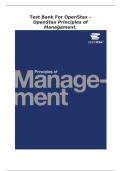 TEST BANK for OpenStax Principles of Management ISBN 9781711491370 Complete All Chapters&NewLine;