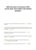 QME Examination Test Questions FINAL &NewLine;ACTUAL EXAM  WITH CORRECT AND VERIFIED &NewLine;ANSWERS &excl;