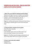 HONDROS NUR 160 FINAL EXAM - PRACTICE QUESTIONS COMPLETE WITH VERIFIED ANSWERS