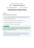 WGU C715 Organizational Behavior Exam &lpar;Latest 2026 &sol; 2027 Update&rpar; Real Questions and Verified Answers &vert; 100&percnt; Correct &vert; Already Graded A
