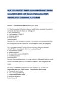 NUR 101 &sol; NUR101 Health Assessment Exam 1 Review Actual 2025&sol;2026 with Detailed Rationales &vert; 100&percnt; Verified &vert; Pass Guaranteed &ndash; A&plus; Graded