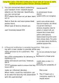 CompTIA CySA&plus; CS0-003 Certification Exam with all Correct & 100&percnt; Verified Answers &vert;Latest Version &vert;Already Graded A&plus;