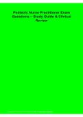 Pediatric Nurse Practitioner Exam Questions Study Guide & Clinical Review 2026&sol;2027 &vert; PNP Certification Exam Prep