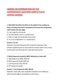 HEARING AID DISPENSER PRACTICE TEST COMPREHENSIVE QUESTIONS COMPLETE WITH VERIFIED ANSWERS
