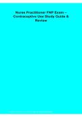 Nurse Practitioner FNP Exam Contraceptive Use Study Guide & Review 2026&sol;2027 &vert; Women's Health & Certification Prep
