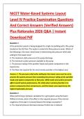 NICET Water-Based Systems Layout &NewLine;Level IV Practice Examination Questions &NewLine;And Correct Answers &lpar;Verified Answers&rpar; &NewLine;Plus Rationales 2026 Q&A &vert; Instant &NewLine;Download Pdf