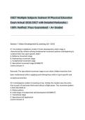CSET Multiple Subjects Subtest III Physical Education Exam Actual 2026&sol;2027 with Detailed Rationales &vert; 100&percnt; Verified &vert; Pass Guaranteed &ndash; A&plus; Graded