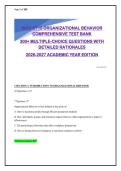 Organizational Behavior &lpar;OB&rpar; Exam Prep 2026&colon; 365 Practice Questions & Rationales