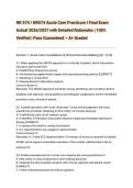 NR 574 &sol; NR574 Acute Care Practicum I Final Exam Actual 2026&sol;2027 with Detailed Rationales &vert; 100&percnt; Verified &vert; Pass Guaranteed &ndash; A&plus; Graded