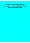 Arnheim's Principles of Athletic Training Chapter 4 Training & Conditioning Techniques Study Guide &vert; Sports Medicine Exam Prep 2026&sol;2027
