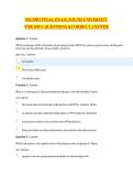 NSG5003 FINAL EXAM&comma; SOUTH UNIVERSITY&NewLine;FOR 100&percnt; QUESTIONS &CORRECT ANSWER &NewLine;