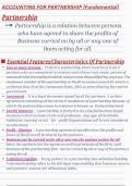 Class 12 Accountancy &ndash; Fundamentals of Partnership Notes