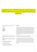 CompTIA CySA&plus; &lpar;CS0-003&rpar; Exam &num;1 with all Correct & 100&percnt; Verified Answers &vert;Actual Complete Exam &vert;Already Graded A&plus;