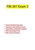 FIN 301 Exam 3 Questions & Answers &vert; Finance Study Guide &vert; Financial Management Concepts&comma; Practice Problems & Exam Preparation