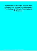 Essentials of Strength Training and Conditioning Chapter 8 Study Guide&colon; Psychology of Athletic Performance Review 2026&sol;2027