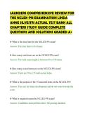SAUNDERS COMPREHENSIVE REVIEW FOR THE NCLEX-PN EXAMINATION LINDA ANNE SILVESTRI ACTUAL TEST BANK ALL CHAPTERS STUDY GUIDE COMPLETE QUESTIONS AND SOLUTIONS GRADED A&plus;&period;pdf&NewLine;&NewLine;