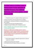 Certified Asbestos Building Inspector&NewLine;Practice Exam Practice Questions &&NewLine;&lbrack;Verified Answers&rsqb;&comma; Plus Explained&NewLine;Rationales&vert;2026 Latest Update&vert; Instant&NewLine;Download PDF&NewLine;