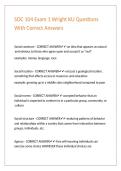 SOC 104 Exam 1 Wright KU Questions With Correct Answers&period;