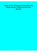 Exam 01&period;04 Training and Conditioning Study Guide &vert; Fitness & Exercise Review 2026&sol;2027