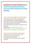 MICROBIOLOGY PORTAGE LEARNING MODULE 3 PRACTICE EXAM QUESTIONS COMPLETE WITH 100&percnt; VERIFIED ANSWERS AND DETAILED RATIONALE&NewLine;