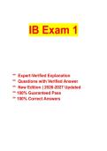 IB Exam 1 Review &vert; Practice Questions&comma; Key Concepts & Exam Preparation 2026-2027
