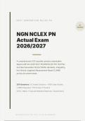 NGN NCLEX PN ACTUAL EXAM 2026&sol;2027 &vert; 200 Questions with NGN Case Studies & Rationales &vert; Next Generation PN Test Bank &vert; Pass Guaranteed - A&plus; Graded&NewLine;&NewLine;