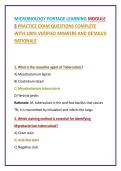 MICROBIOLOGY PORTAGE LEARNING MODULE 5 PRACTICE EXAM QUESTIONS COMPLETE WITH 100&percnt; VERIFIED ANSWERS AND DETAILED RATIONALE