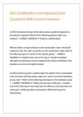 EKG Certification test National Exam Questions With Correct Answers