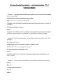 Pennsylvania Psychology Law Examination PPLE Ultimate Exam