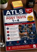 ATLS 10th Edition Post Tests 1&ndash;4 2026 &vert; Practice Questions & Answers with Rationales &vert;PDF&NewLine;