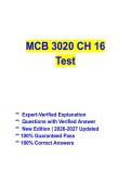 MCB 3020 Chapter 16 Questions & Answers &vert; Complete Microbiology Review Guide &vert; Exam Preparation Study Material