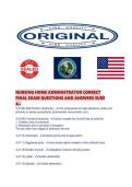 NURSING HOME ADMINISTRATOR CORRECT FINAL EXAM QUESTIONS AND ANSWERS SURE A&period;pdf