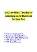 McGraw-Hill Taxation of Individuals and Business Entities Study Guide &vert; Practice Questions & Exam Review 2026&ndash;2027