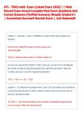 ATI - TEAS math  Exam &lpar;Latest Exam 2026&rpar; &vert;&vert; Most &NewLine;Recent Exam Actual Complete Real Exam Questions And &NewLine;Correct Answers &lpar;Verified Answers&rpar; Already Graded A&plus; &NewLine;&vert; Guaranteed Success&excl;&excl; Newest Exam &vert; Just Released&excl;&excl; 