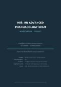 HESI RN ADVANCED PHARMACOLOGY ACTUAL EXAM 2026&sol;2027 &vert; 160 Questions & Detailed Rationales &vert; Pass Guaranteed - A&plus; Graded&NewLine;&NewLine;