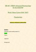 Week 1 & 2 Exam&colon; NR 567 &sol; NR567 Advanced Pharmacology for the AGACNP &lpar;Latest 2026 &sol; 2027 Updates BUNDLE PACKAGE WITH COMPLETE SOLUTIONS&rpar; &vert; 100&percnt; Correct &vert; Grade A - Chamberlain